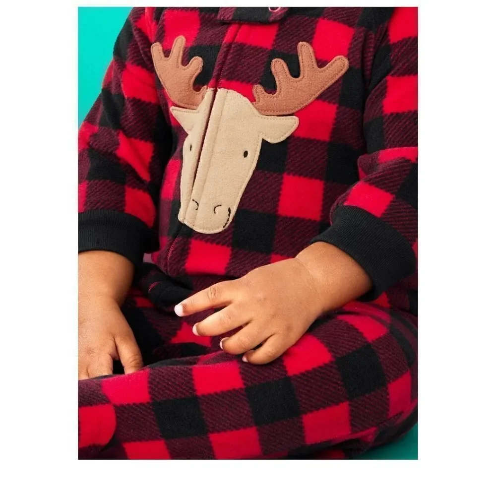 Nwt 12m, 2T Toddler Boys Christmas Santa Fleece Sleep Set